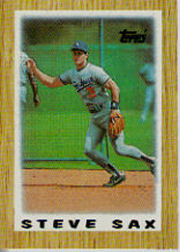 1987 Topps Mini Leaders Baseball Cards 015      Steve Sax DP